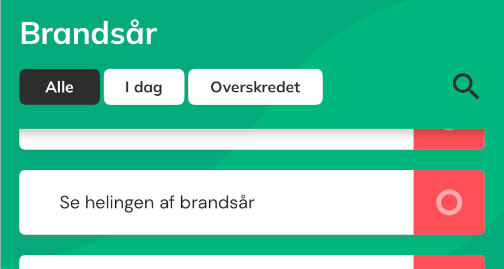 screenshot fra appen