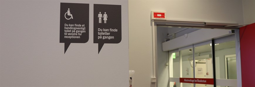 Billede fra akutmodtagelsens nye nudgingtiltag