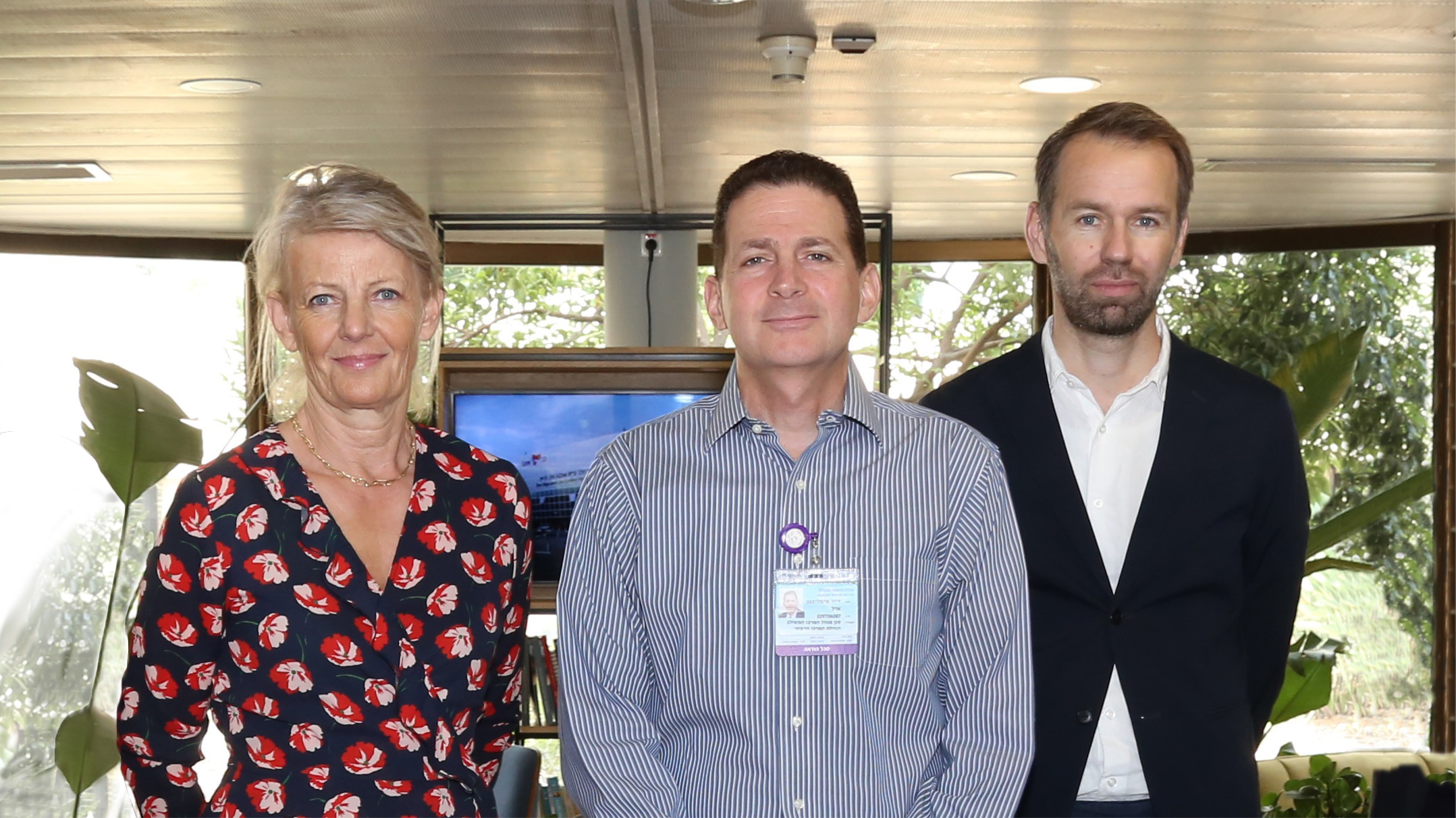 Hospitalsdirektør Bente Ourø Rørth, vicedirektør Dr. Eyal Zimlichman, Sheba Medical Center, og bestyrelsesformand Henrik Schødts